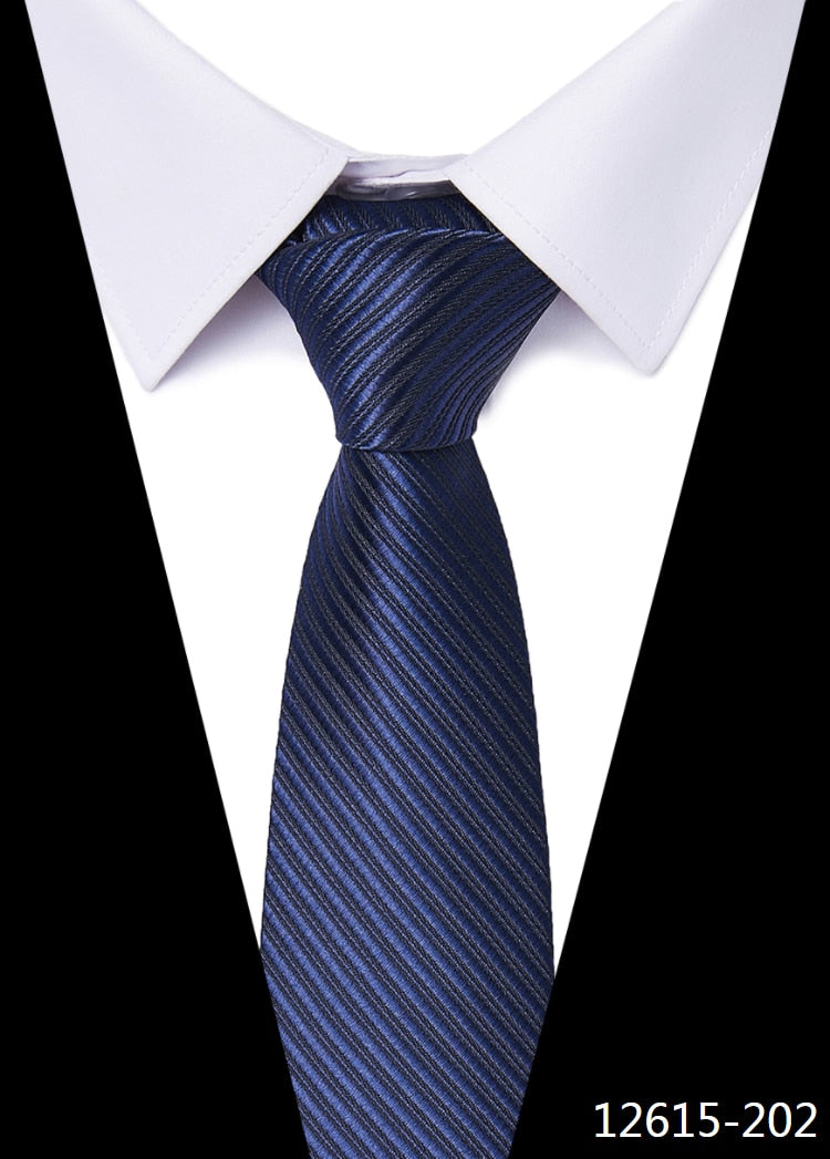 Men Gravatas Classic Silk Necktie Striped