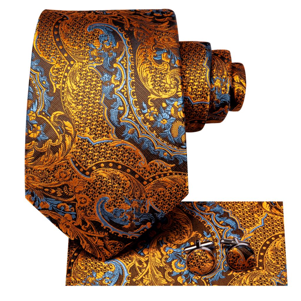 100% Silk Luxury Paisley Tie Set