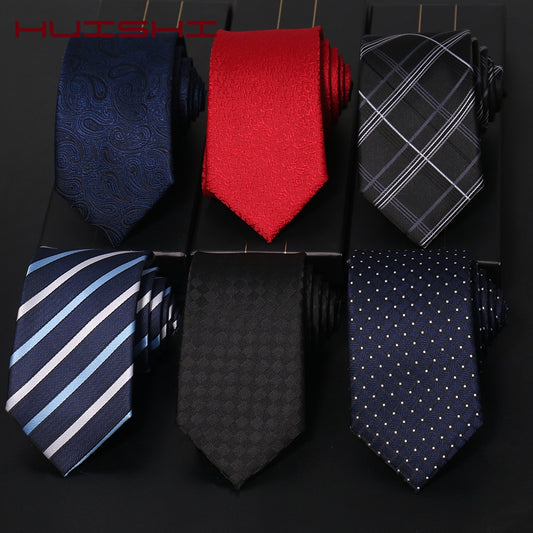 Men's Classic Plaid Stripe Skinny Ties